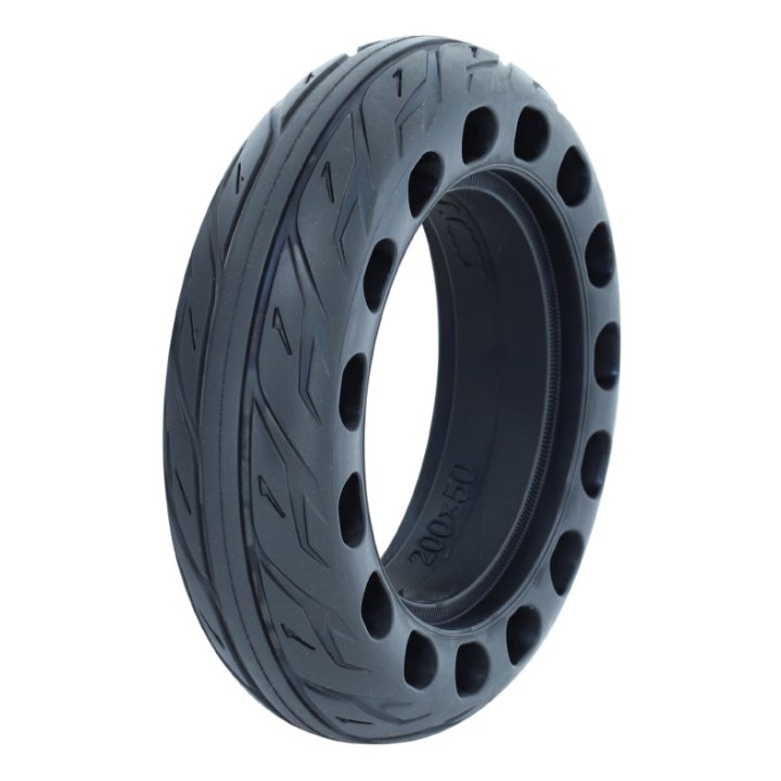 Pneu Trottinette Plein Alveole 200 X 50 Noir (Diamètre Intérieur 110 mm)