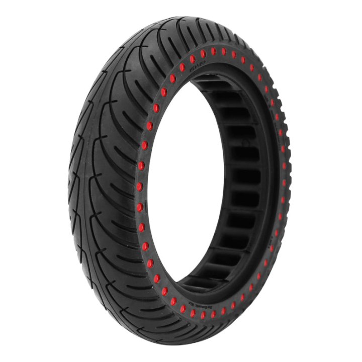 Pneu Trottinette Plein 8.5 X 2.00 Noir Point Rouge - Largeur Intérieur 36 mm (Pour Xiaomi M365 Et Autres)