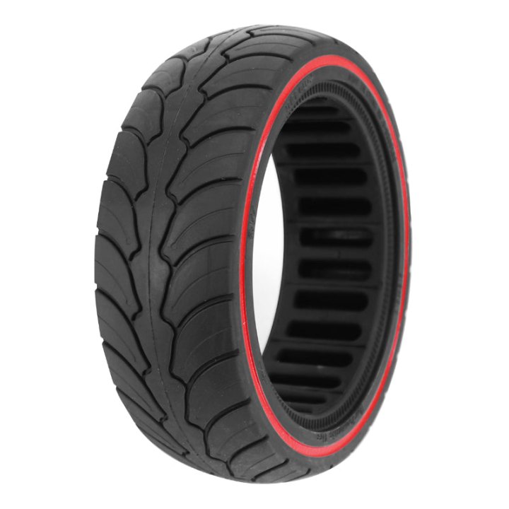 Pneu Trottinette Plein 8.5 X 2.50 Noir Liseret Rouge (Pour Dualtron Et Autres)
