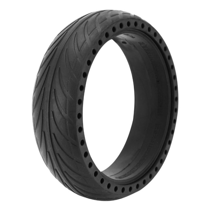 Pneu Trottinette Plein Alveole 8 X 2.125 Noir - Largeur Intérieur 42 mm