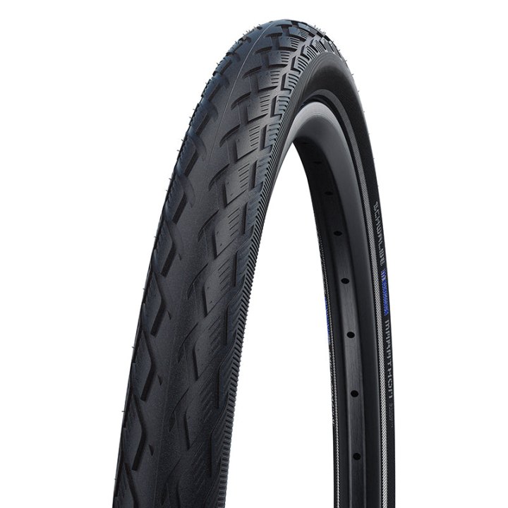 Pneu VTC Urbain 700 X 28 Schwalbe Marathon Noir Tr (28-622) Renfort Greenguard Flanc Reflex Compatible VAE (Offre Spéciale)