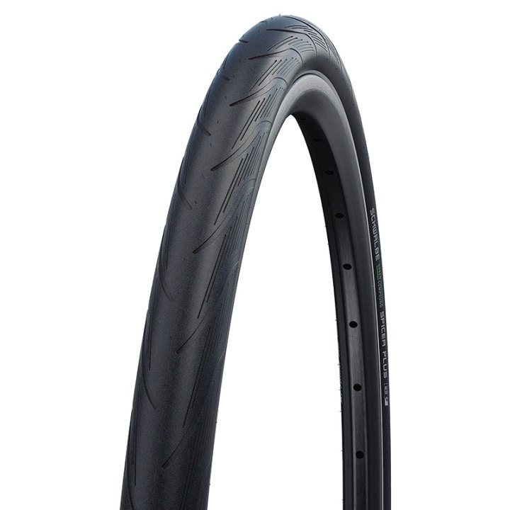 Pneu VTC - VAE Urbain 700 X 35 Schwalbe Spicer Plus Noir Tr (35-622) Renfort Puncture-Guard Flanc Reflex Compatible VAE