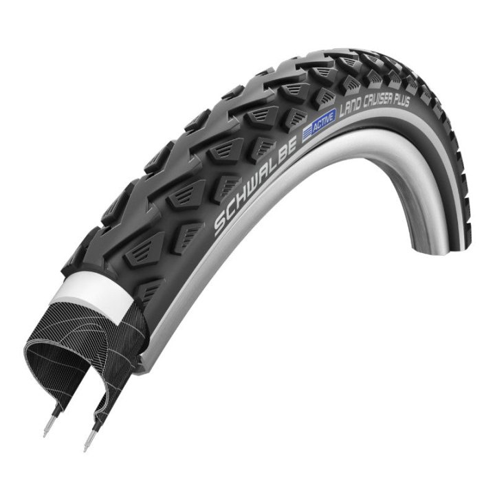 Pneu VTC Cross 700 X 47 (29 X 1,75) Schwalbe Land Cruiser Plus Noir Tr (47-622) Renfort Puncture-Guard Compatible VAE