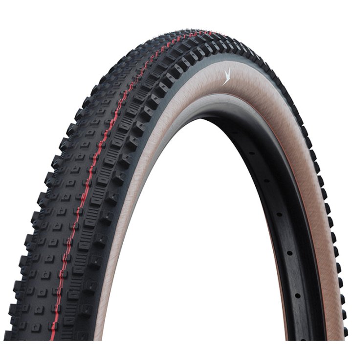 Pneu VTT - VAE 29 X 2.25 Schwalbe Rick Xc Noir Tlr Super Race (57-622) Tubeless Ready Flanc Transparent Homologué VAE E25 (Poids Max 115 Kg)