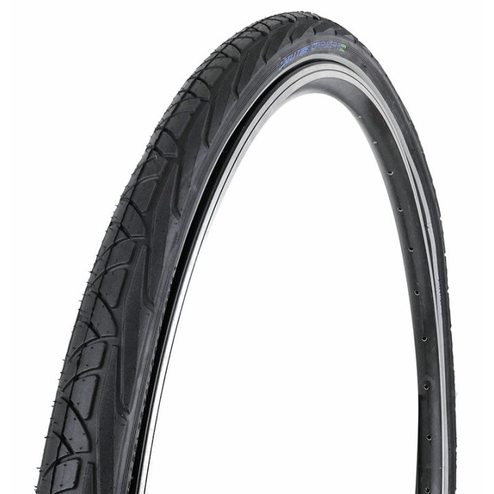 Pneu VTC Urbain 700 X 45 (29 X 1,75) Deli Ct Kruizer Renfort Anti-Crevaison Noir Tr (47-622) Flanc Reflex Compatible VAE