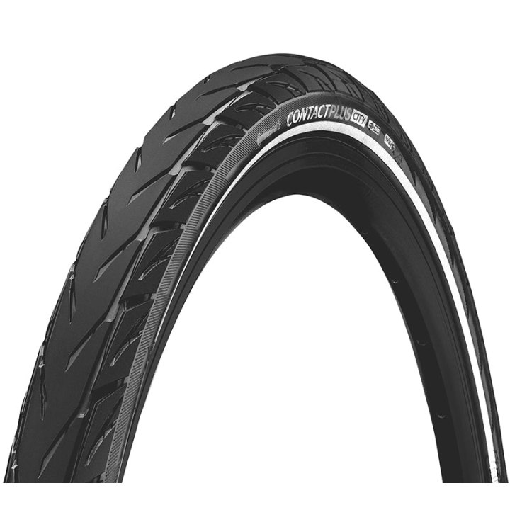 Pneu VTC Urbain 700 X 47 Continental Contact Plus City Noir Tr (47-622) Flanc Reflex Compatible VAE (Offre Spéciale)
