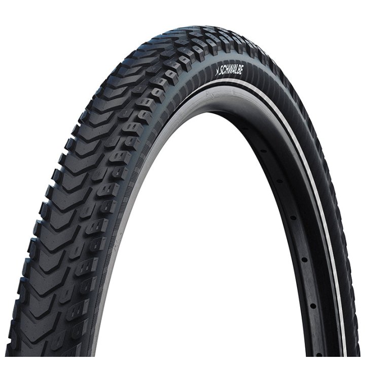 Pneu VTC Urbain 700 X 40 (28 X 1.60) Schwalbe Marathon Mondial Tr (42-622) Renfort 5 mm Flanc Reflex Noir