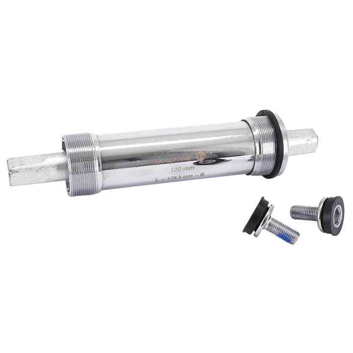 Boîtier Pédalier Carré Alu A Roulement 179,5 mm Pour Fatbike (Boite De 120 mm Diam 28,7 mm) Filetage Anglais - Bsc - 1,37X24
