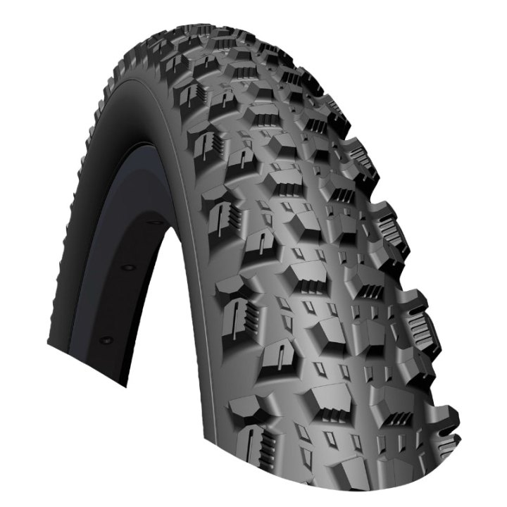 Pneu VTT 27.5 X 2.45 Rubena Kratos Noir Tubeless Ready Ts (62-584) Compatible VAE - Terrain Sec Et Rocailleux, Traction Maximale