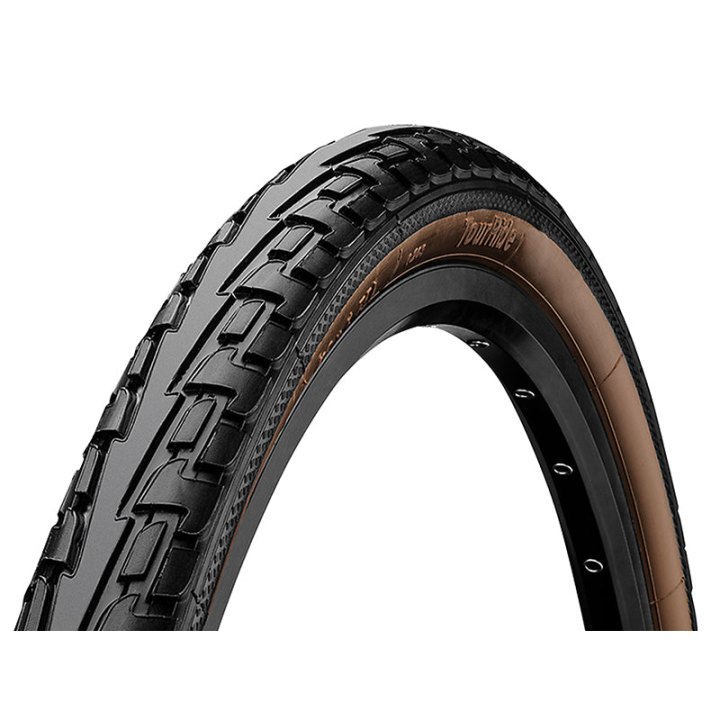 Pneu VTC Urbain 700 X 47 Continental Ride Tour Noir Flanc Marron Tr (47-622) Compatible VAE