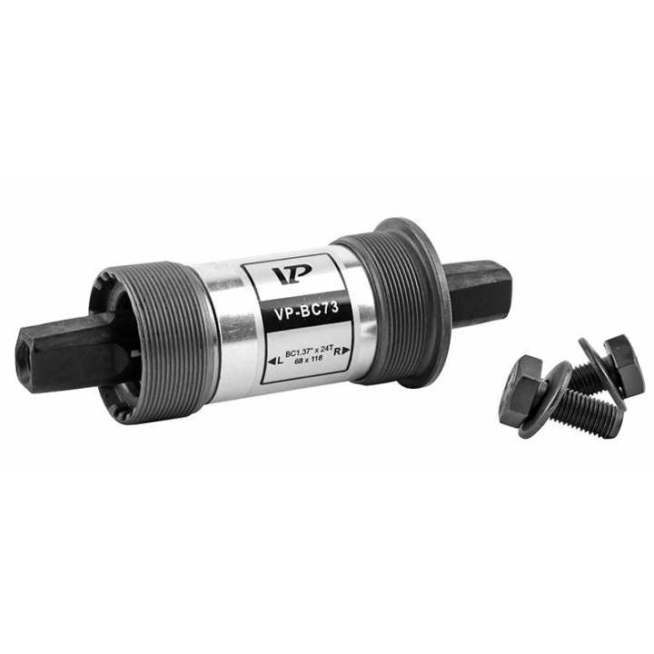 Boîtier Pédalier Newton Carré Alu A Roulement 118 mm (Boite De 68) Filetage Anglais - Bsc - 1,37X24