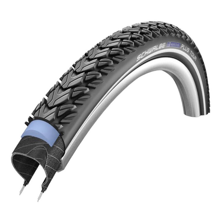 Pneu VTT 26 X 2.00 Schwalbe Marathon Plus Tour Noir Tr (50-559) Renfort 5 mm Flanc Reflex Homologué VAE E50