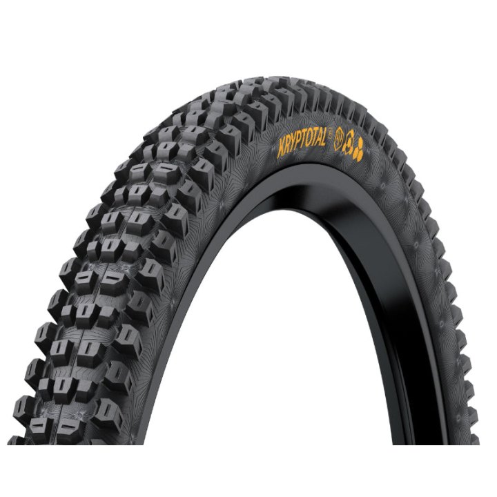 Pneu VTT Gravity 27.5 X 2.40 Continental Kryptotal Downhill Soft Rear-Arrière Noir Tubeless Ready Ts (60-584) Terrains Et Conditions Mixtes Compatible VAE E25