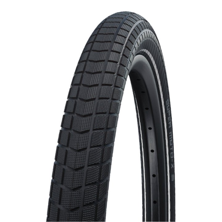 Pneu VTT Suv - VAE 20 X 2.40 Schwalbe Super Moto X Noir Tr (62-406) Double Defense Flanc Reflex Homologué VAE E50