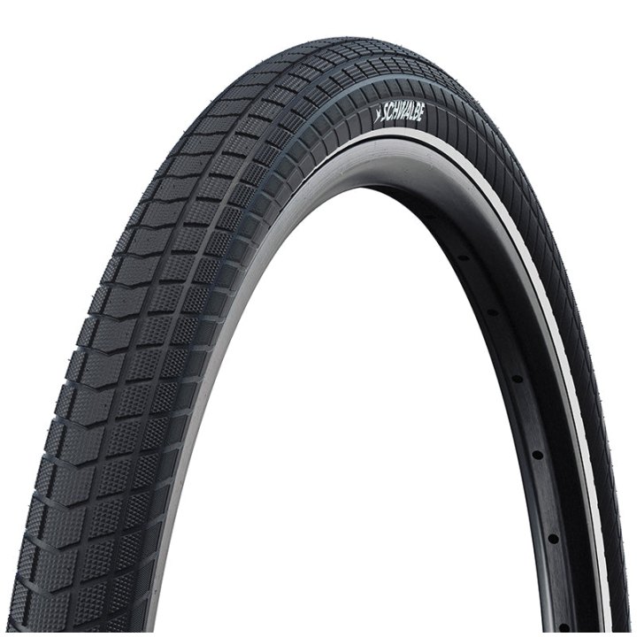 Pneu VTT Urbain - VAE 20 X 2.15 Schwalbe Motion Super Moto-X Noir Tr (55-406) Renfort Green-Guard Flanc Reflex Homologué VAE E50