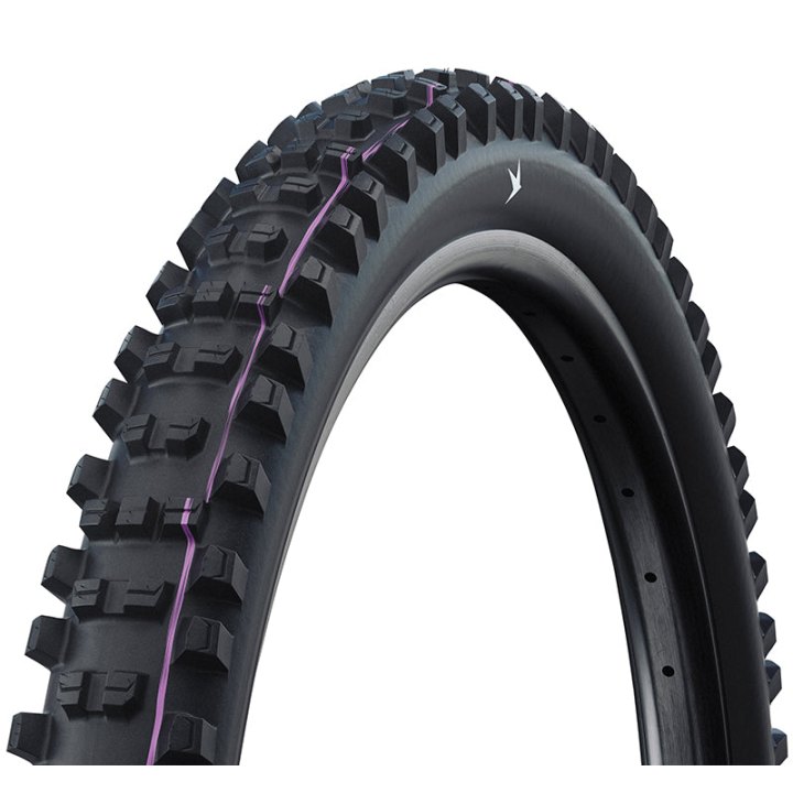Pneu VTT Gravity - VAE 27.5 X 2.50 Schwalbe Shredda Rear-Arrière Radial Noir Tubeless Ready Ts (64-584) Homologué VAE E50