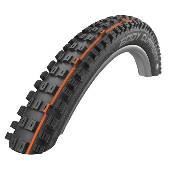 Pneu VTT Gravity - VAE 27.5 X 2.80 Schwalbe Eddy Current Front Addix Super Trail Noir Tubeless Ready Ts (70-584) (650B) Homologué VAE E50