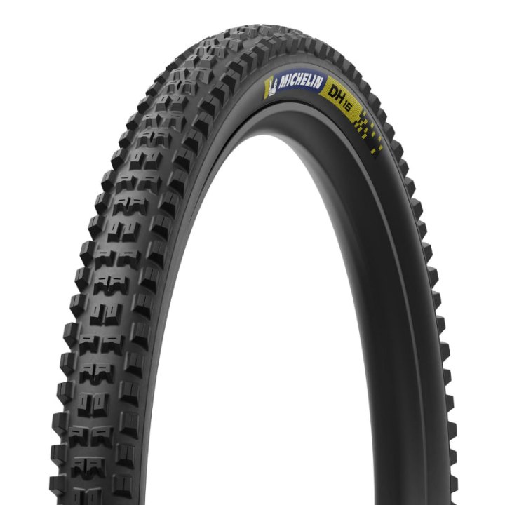 Pneu VTT Gravity 27.5 X 2.40 Michelin Dh16 Racing Line Noir Stickers Bleu-Jaune Tubeless Ready Ts (61-584)