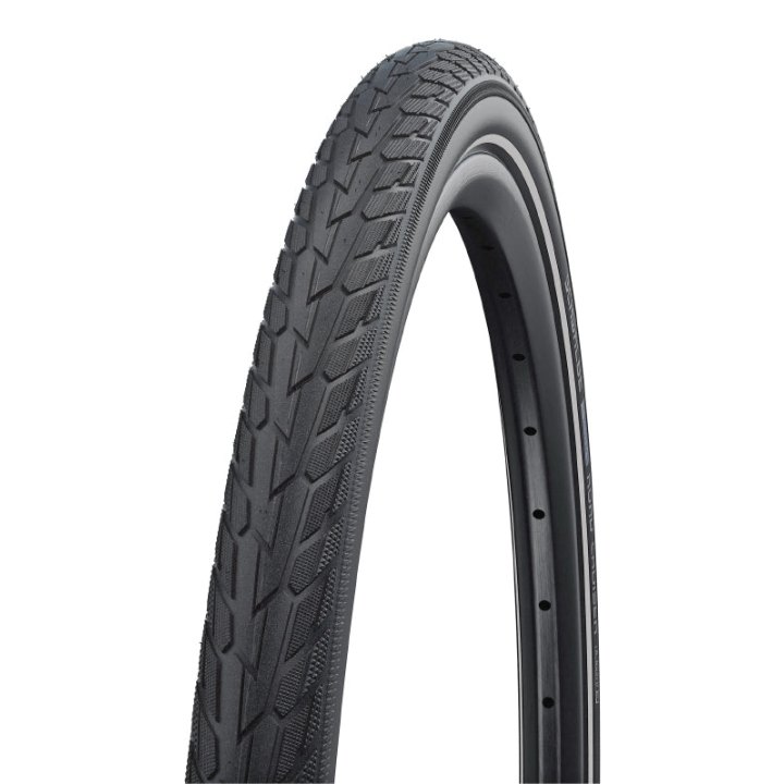 Pneu VTT Urbain 26 X 1.75 Schwalbe Road Cruiser Hs484 Noir Tr (47-559) Flanc Reflex