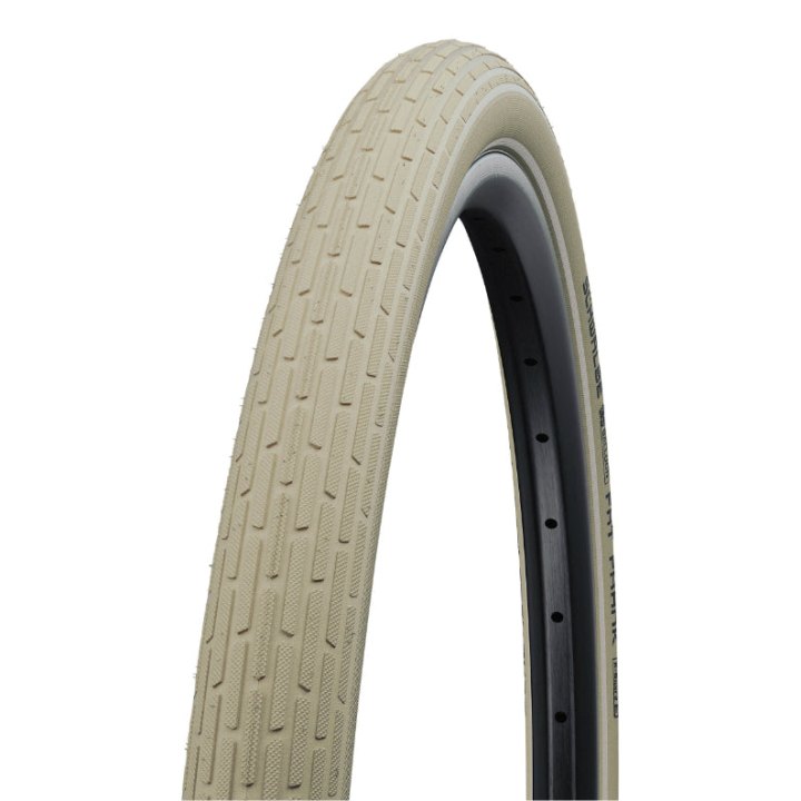 Pneu VTT Urbain 29 X 2.00 Schwalbe Fat Frank Creme Flanc Reflex Tr (50-622) Renfort K-Guard (Twin Skin)