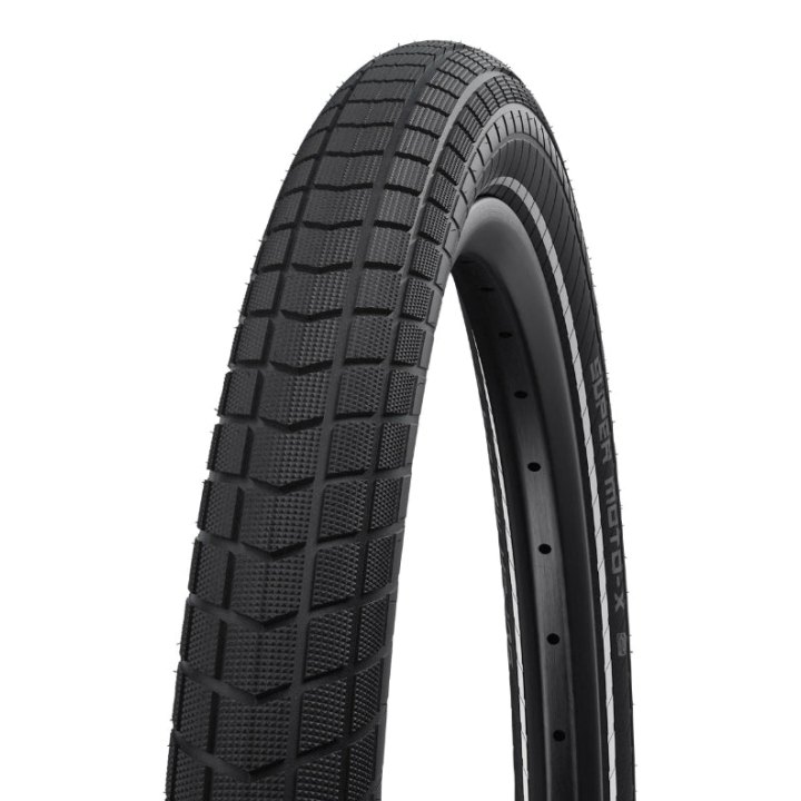 Pneu VTT Suv - VAE 27.5 X 2.80 Schwalbe Super Moto X Noir Ts (70-584) Double Defense Flanc Reflex Homologué VAE E50