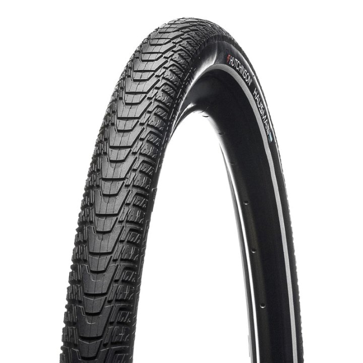 Pneu VTT Urbain - VAE 26 X 1.75 Hutchinson Haussmann Infinity Protect Noir Tr Reinforced 5 mm Flanc Reflex (47-559) Homologué VAE E50