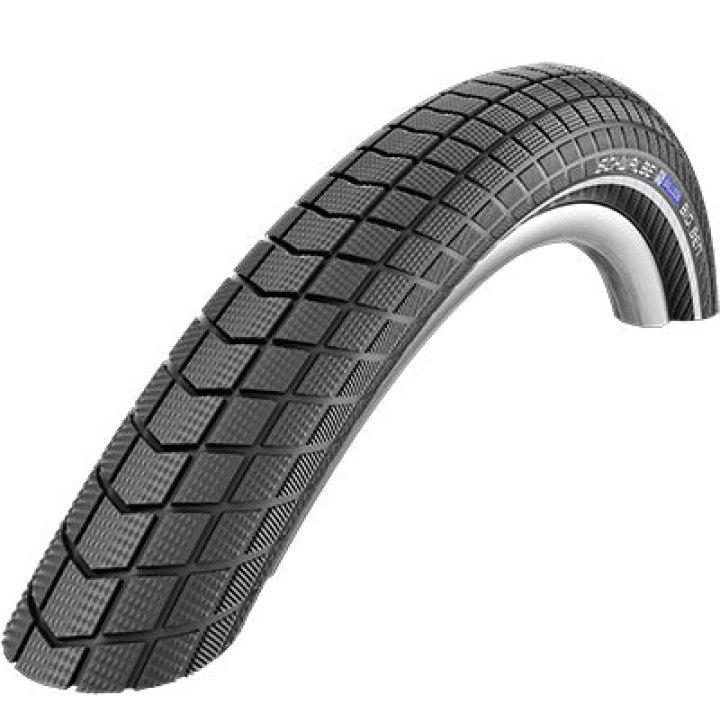 Pneu VTT Urbain - VAE 27.5 X 2.00 Schwalbe Big Ben Plus Noir Tr (50-584) (650B) Renfort Green-Guard Flanc Reflex Homologué VAE E50