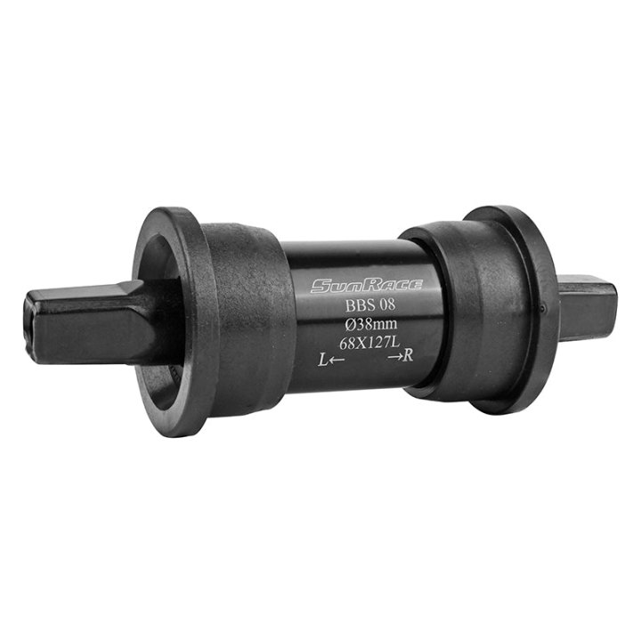 Boîtier Pédalier Sunrace Carré 127 mm Cuvettes Résine A Emboiter 38 mm