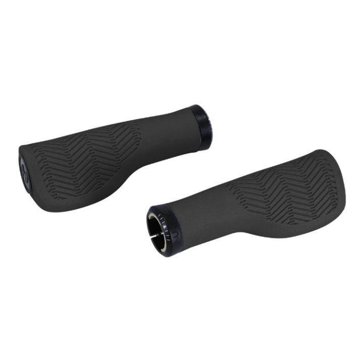 Poignée City Herrmans Nucore Town Ergonomique Avec Lock-On Noir L 130 mm Diam 22 mm (Paire Sur Carte)