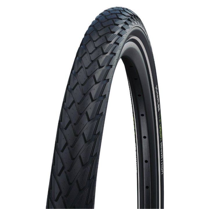 Pneu VTT Urbain 27.5 X 2.15 Schwalbe Marathon Green Noir Tr (55-584) Renfort Greenguard Flanc Reflex Compatible VAE