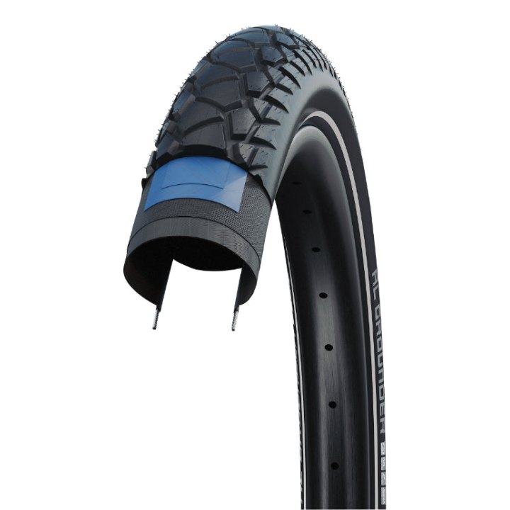 Pneu VTT Suv - VAE 27.5 X 2.60 Schwalbe Al Grounder Addix Performance Noir Tr (65-584) Double Defense Flanc Reflex Homologué VAE E50