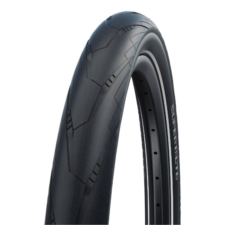 Pneu VTT Suv - VAE 28 X 1.50 Schwalbe Super Moto Slick Noir Tr (40-622) Double Defense Flanc Reflex Compatible VAE