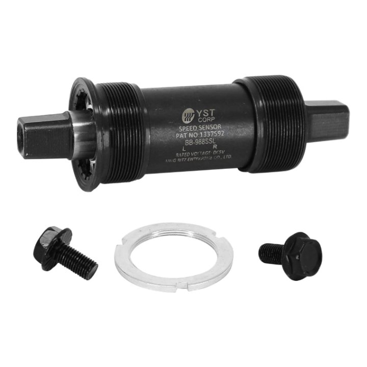 Boîtier Pédalier Yst Carré Alu A Roulement 120 mm (Boite De 68) Filetage Anglais - Bsc - 1,37X24 Avec Etoile Pour Vélo Leader Fox - Compatible Avec 197428 Ou 182645
