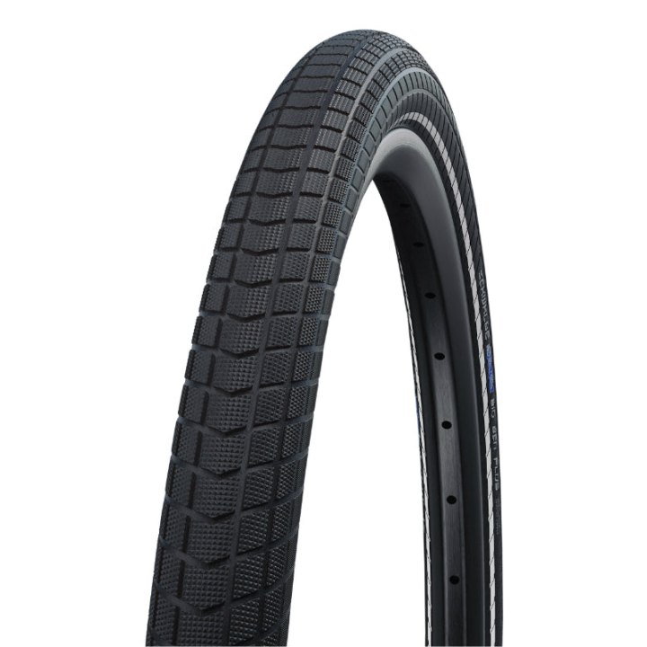 Pneu VTT Urbain - VAE 20 X 2.15 Schwalbe Big Ben Plus Addix Noir Tr (55-406) Renfort Green-Guard Flanc Reflex Homologué VAE E50
