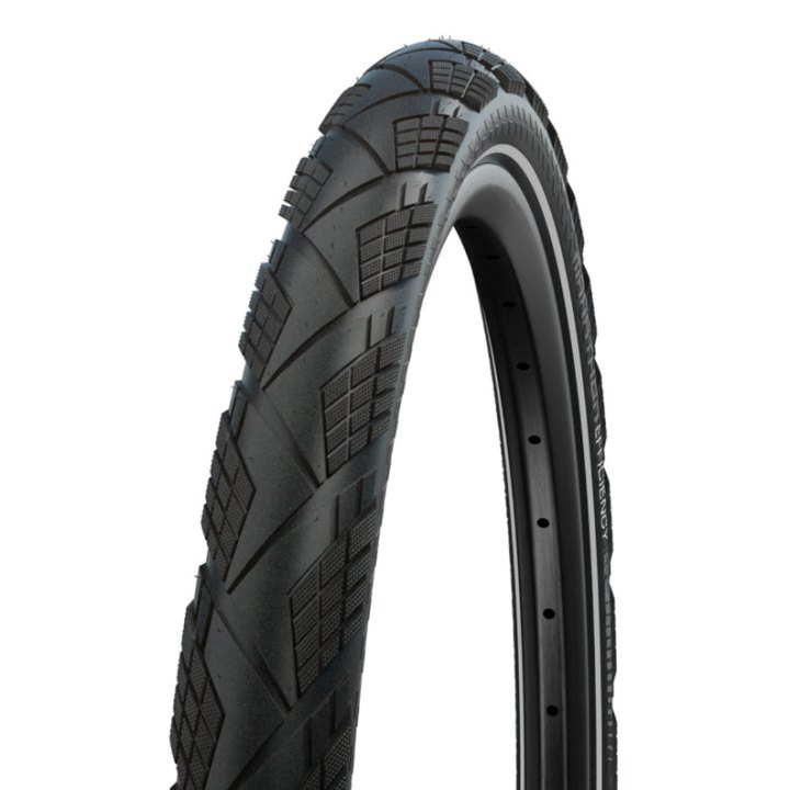 Pneu VTT Urbain - VAE 27.5 X 2.15 Schwalbe Marathon Efficiency Addix Noir Ts (55-584) (650B) Renfort V-Guard Flanc Reflex Homologué VAE E50