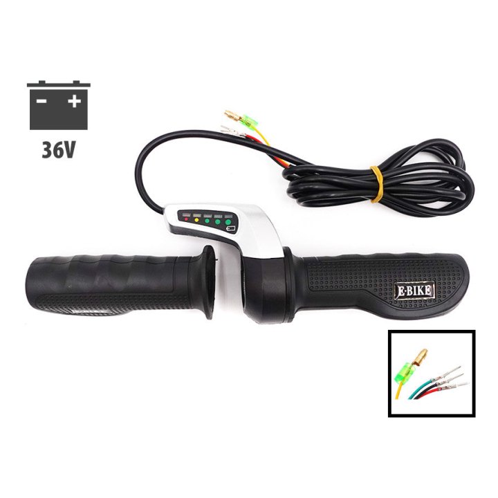 Poignée Accelerateur Draisienne 36V Indicateur Batterie