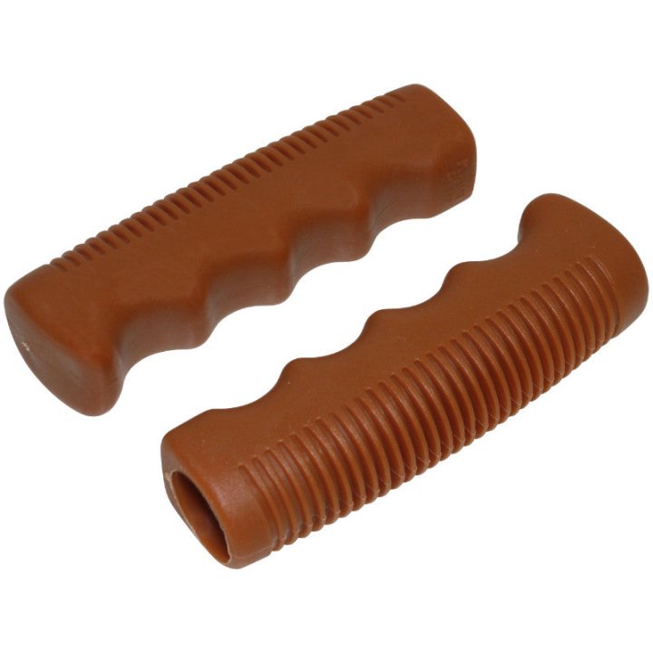 Poignée City Caoutchouc Caramel Preforme 110 mm (Paire) Style Vintage Ø 22