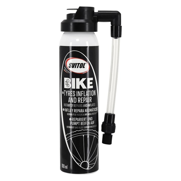 Bombe Anti-Crevaison Arexons Svitol Chambre - Boyau - Pneu Tubeless Presta-Schrader (100Ml)