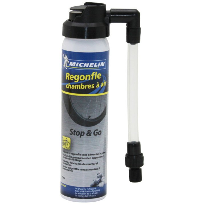 Bombe Anti-Crevaison Michelin Stop&Go Pneu Tubeless - Tubetype Presta-Schrader (75Ml)
