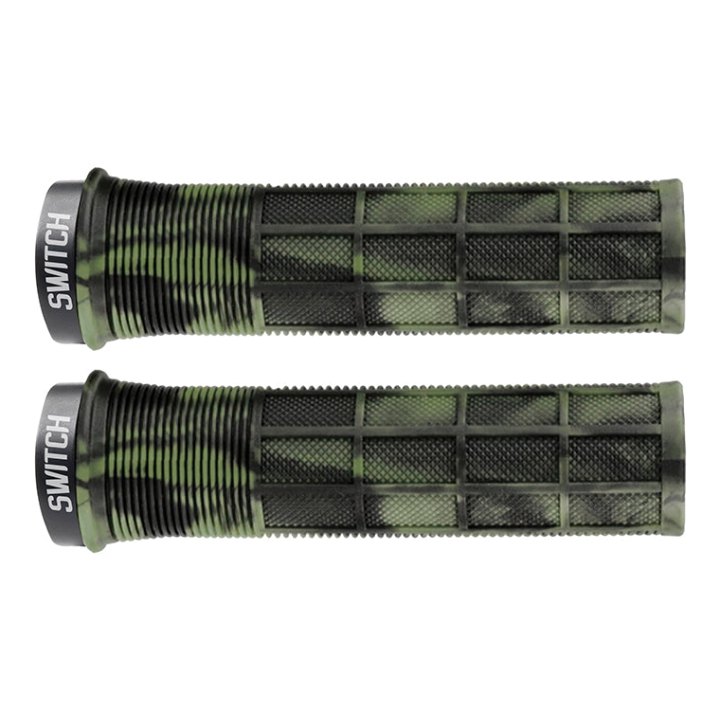 Poignée City-VTT Switch Supergrip Lock-On Vert Fume (Paire)
