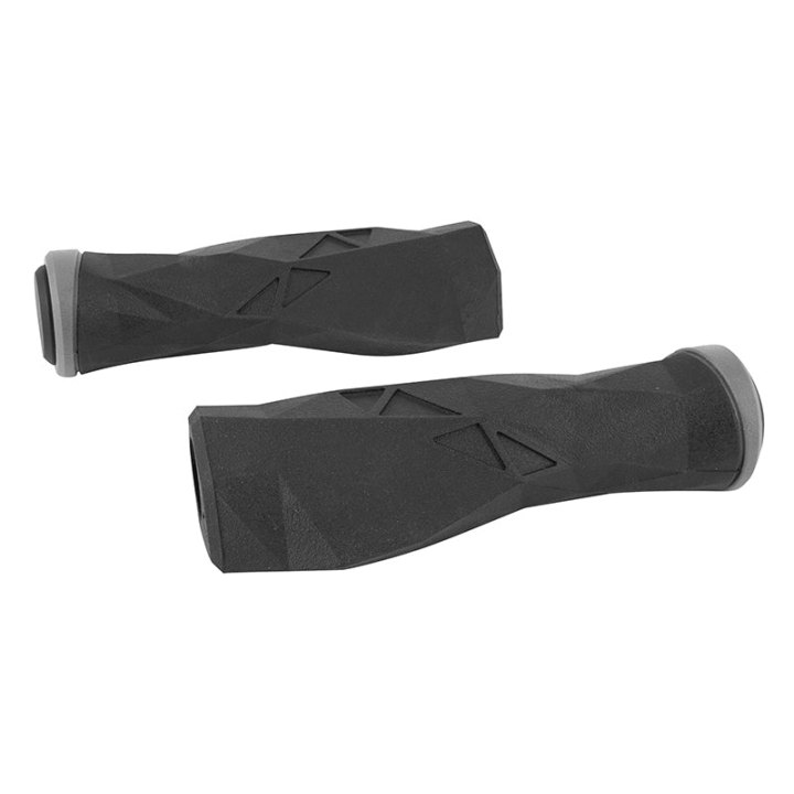 Poignée VTT Newton Probike Ergonomique Noir-Gris L130 mm (Paire)