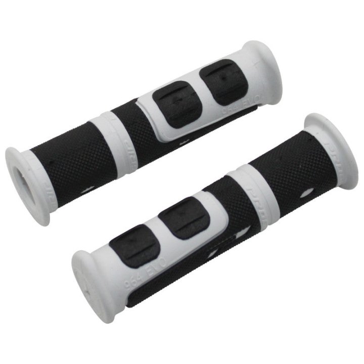 Poignée VTT Progrip 964 Evo Noir-Blanc Ø22 mm L120 mm Predecoupe Pour 90 mm (Paire)