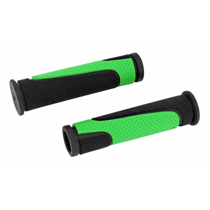 Poignée VTT Newton Rubber Noir-Vert L125 mm (Paire)