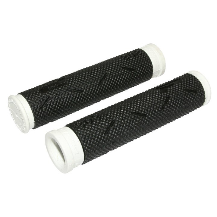 Poignée VTT Progrip 808 Noir-Blanc Ø22 mm L120 mm (Paire)