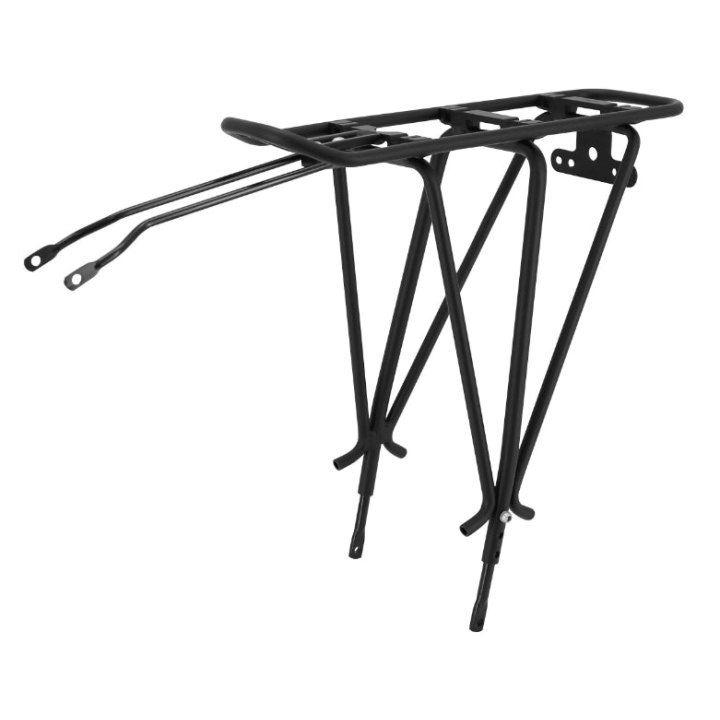 Porte Bagage Vélo Arrière A Tringles Alu Noir 26" A 29" Compatible Systeme Basil Mik (Poids Maxi 25 Kg)