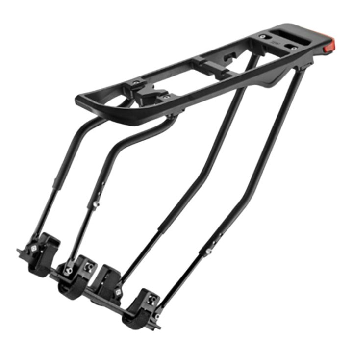 Porte Bagage Vélo Arrière Fixation Haubans Alu Noir 26" A 29" Compatible Systeme Basil Mik (Poids Maxi 12 Kg)