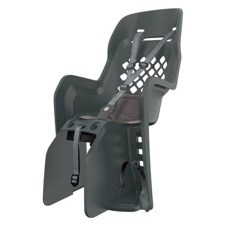 Porte Bebe-Siege Enfant Arrière Polisport A Fixer Sur Porte Bagage Fixation Etau Joy Noir Coussin Gris (9 A 22Kgs) Homologué En 14344