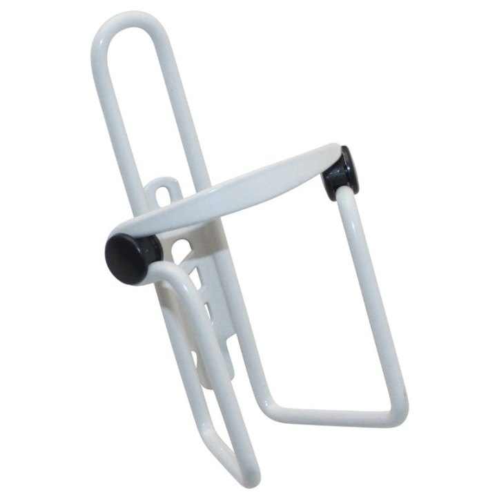 Porte Bidon Newton N1 Alu Blanc Avec Pastilles Anti-Vibration (Sur Carte)