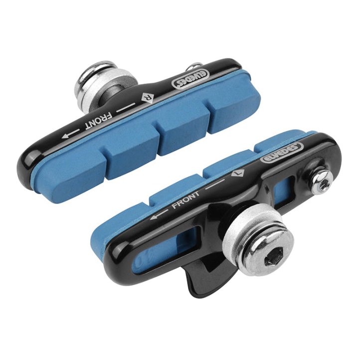 Porte Patin Frein Route A Cartouche Elvedes Pour Shimano Sur Jante Carbone Bleu 55 mm (1 Paire)