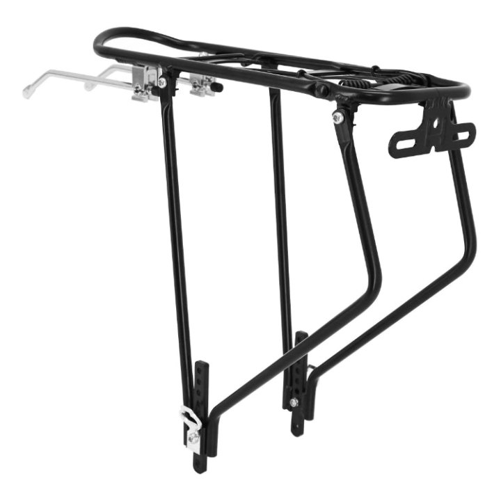 Porte Bagage Vélo Arrière A Tringles Double P2R Alu Noir Réglable 29"-27.5"-26''